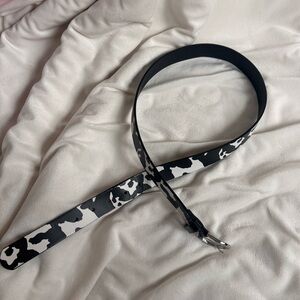 Black & White Cow Print Women’s Belt